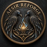 Aesir Reforge two-raven coin emblem